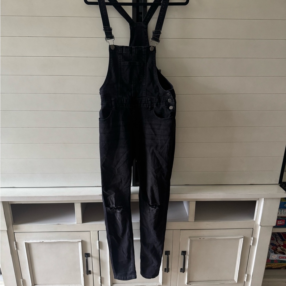 Twiin Sisters Women's Black Denim Overalls